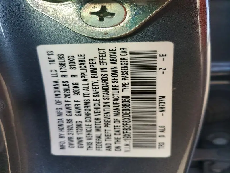 2013 HONDA CIVIC EX  