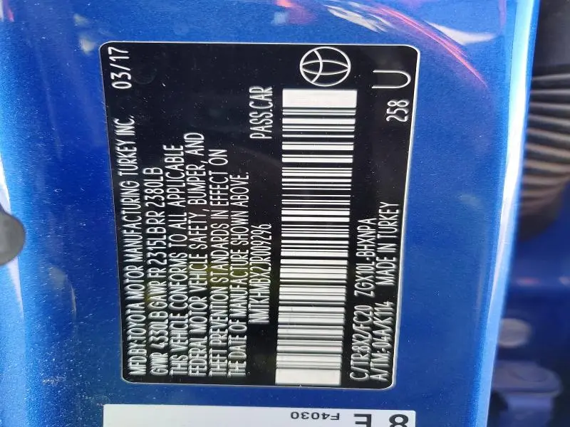 2018 TOYOTA C-HR XLE PREMIUM  