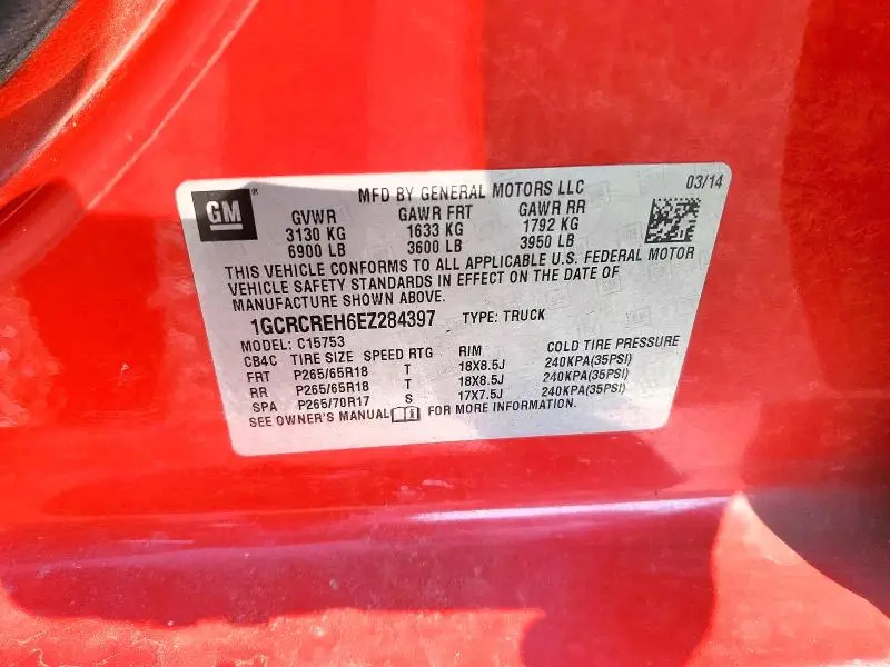 2014 CHEVROLET SILVERADO C1500 LT  