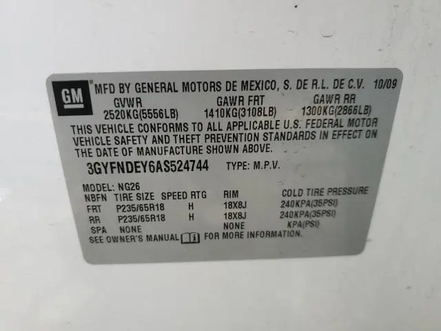 2010 CADILLAC SRX LUXURY COLLECTION  