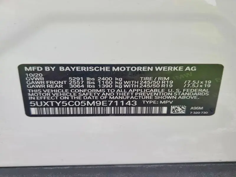 2021 BMW X3 XDRIVE30I  