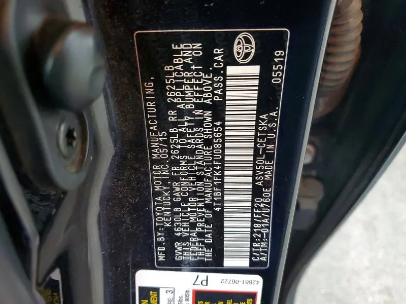 2015 TOYOTA CAMRY SE  