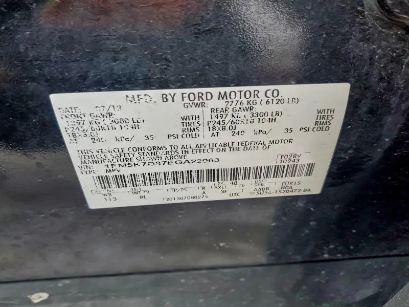 2014 FORD EXPLORER XLT  