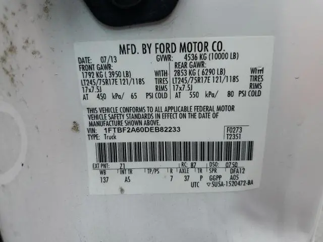 2013 FORD F250 SUPER DUTY  