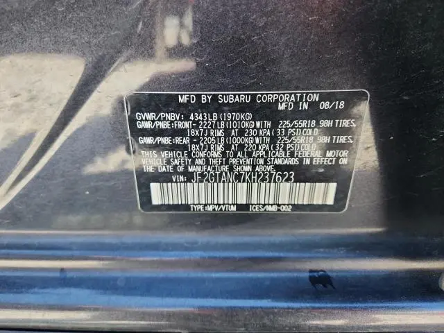 2019 SUBARU CROSSTREK LIMITED  