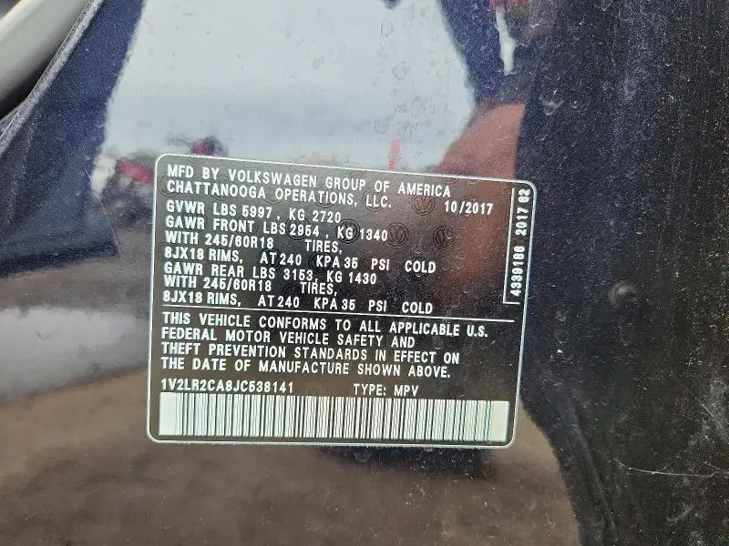 2018 VOLKSWAGEN ATLAS SE  