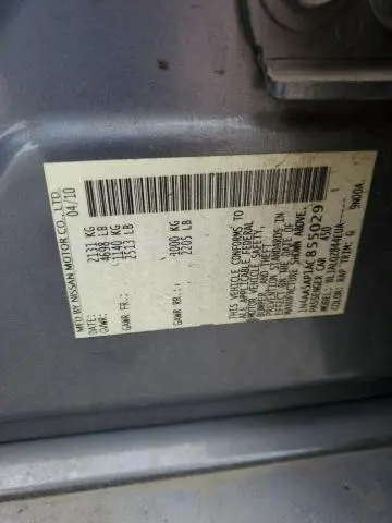 2010 NISSAN MAXIMA S  