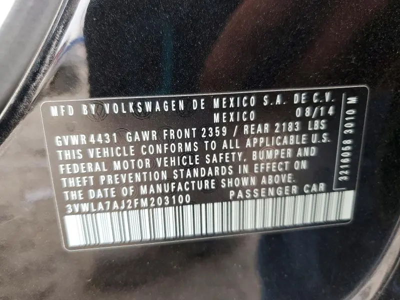 2015 VOLKSWAGEN JETTA TDI  