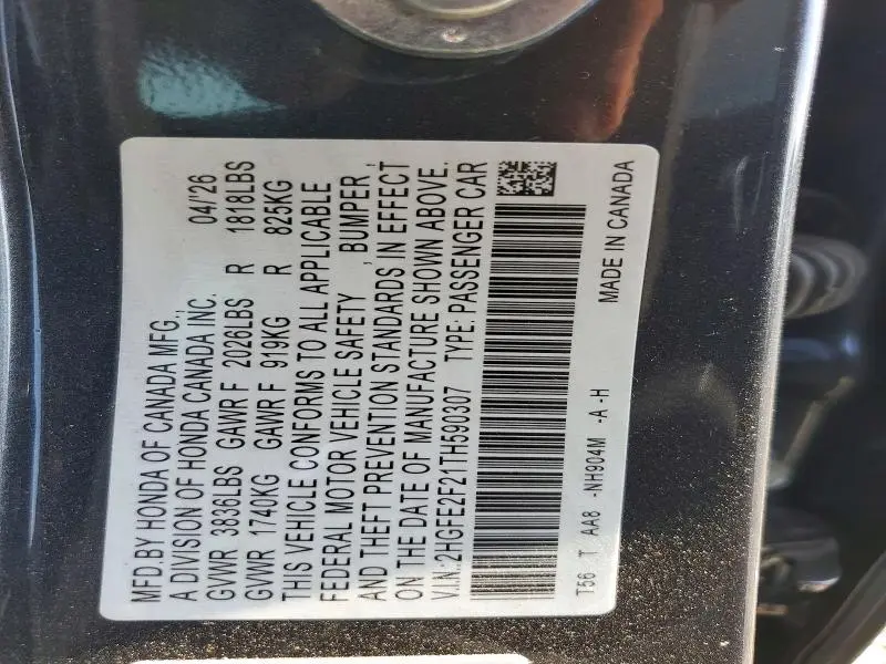2026 HONDA CIVIC LX  