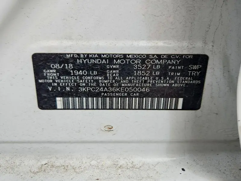 2019 HYUNDAI ACCENT SE  