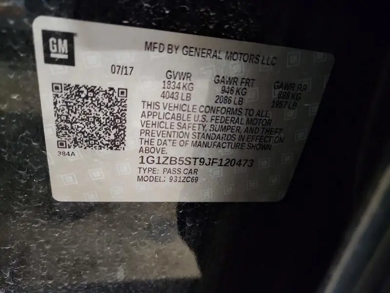 2018 CHEVROLET MALIBU LS  