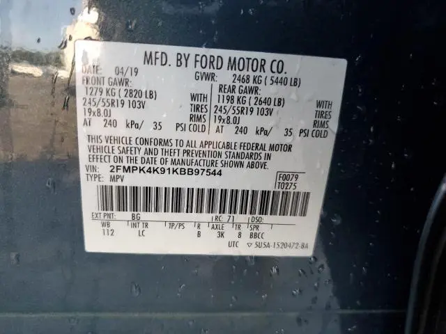 2019 FORD EDGE TITANIUM  