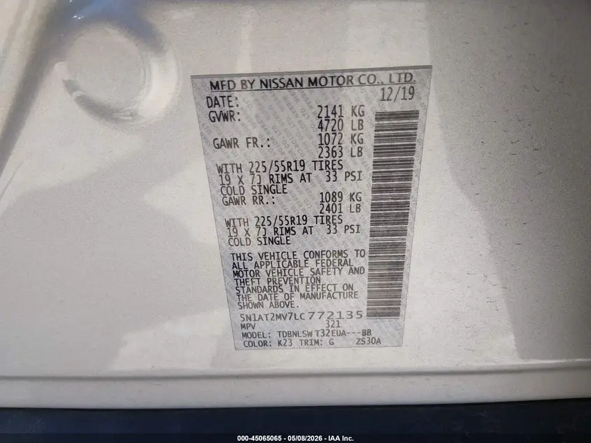 2020 NISSAN ROGUE SL INTELLIGENT AWD