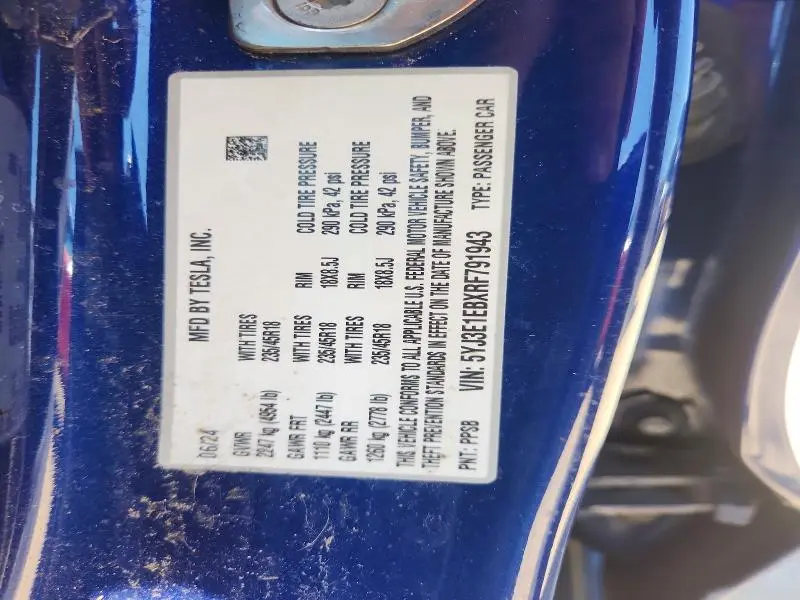 2024 TESLA MODEL 3   