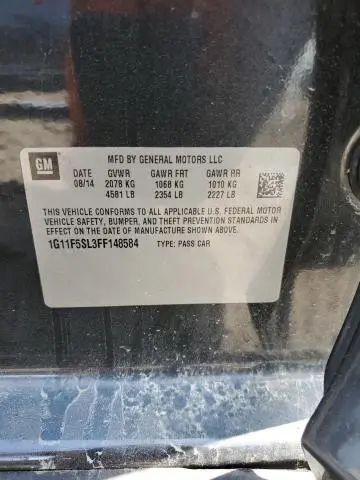 2015 CHEVROLET MALIBU LTZ  