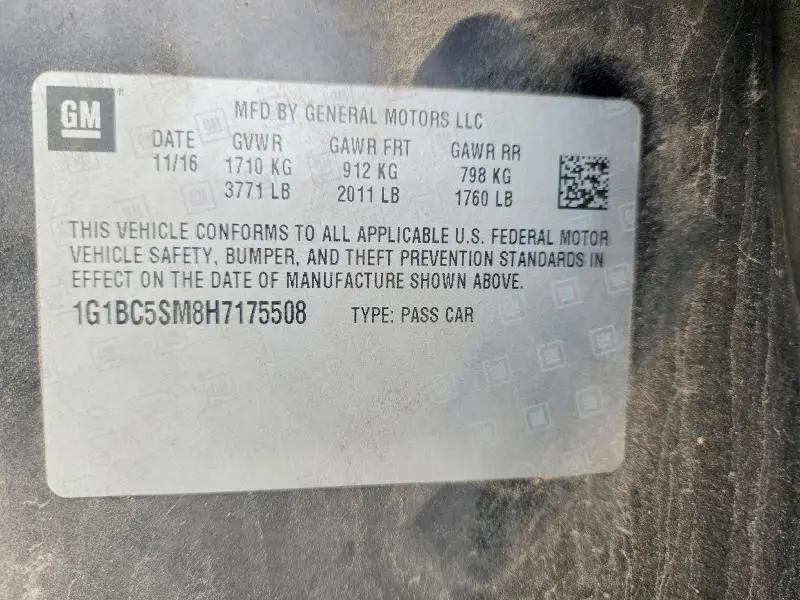 2017 CHEVROLET CRUZE LS  