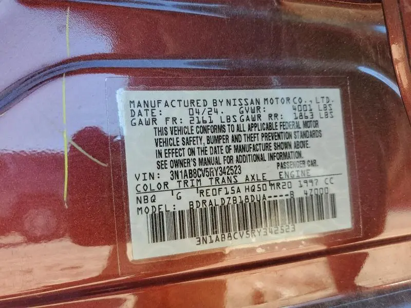 2024 NISSAN SENTRA SV  