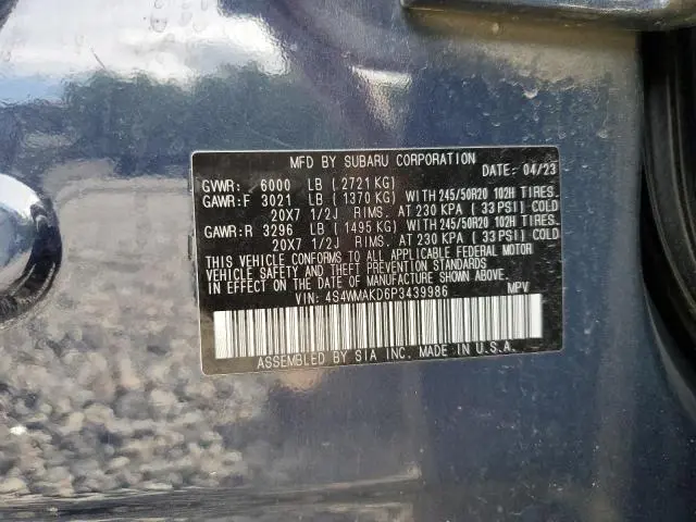 2023 SUBARU ASCENT LIMITED  