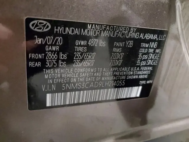 2020 HYUNDAI SANTA FE SEL  