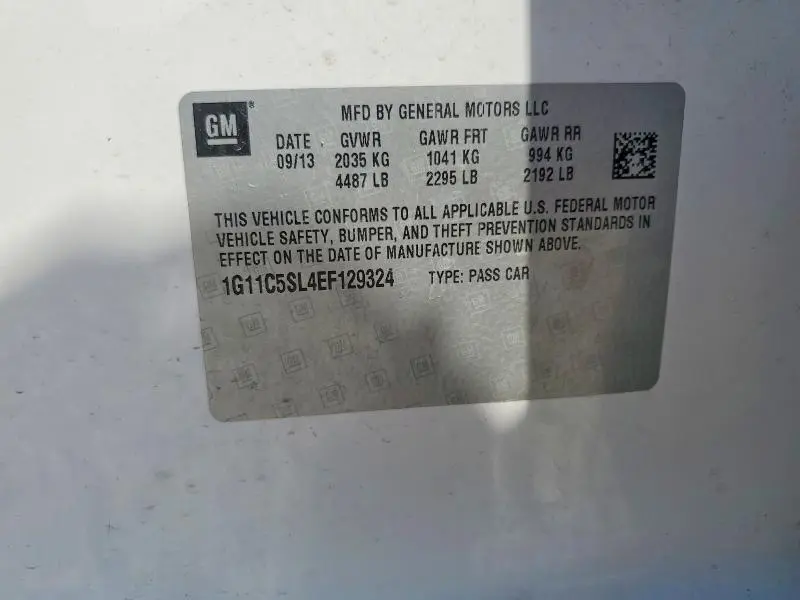 2014 CHEVROLET MALIBU 1LT  