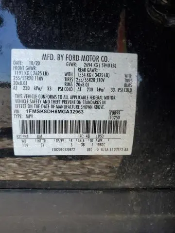 2021 FORD EXPLORER XLT  