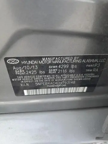 2013 HYUNDAI SONATA GLS  