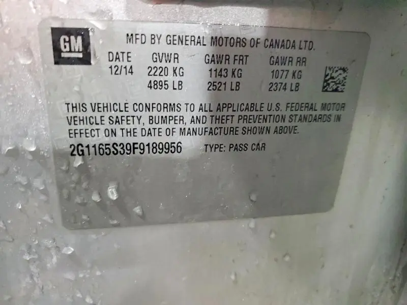 2015 CHEVROLET IMPALA LTZ  