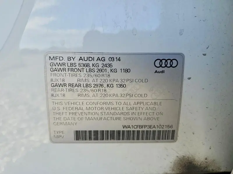 2014 AUDI Q5 PREMIUM  