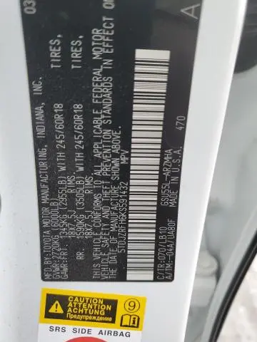 2019 TOYOTA HIGHLANDER SE  