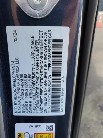 2024 HONDA ACCORD TOURING HYBRID  