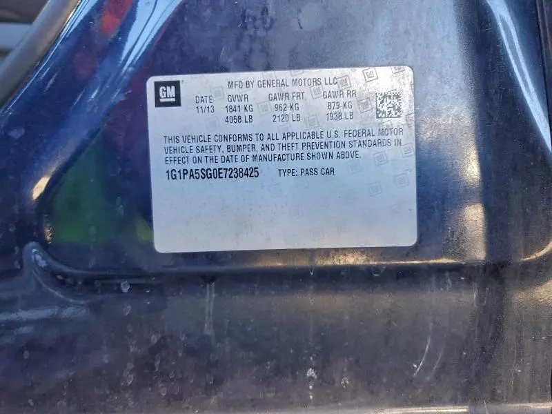 2014 CHEVROLET CRUZE   