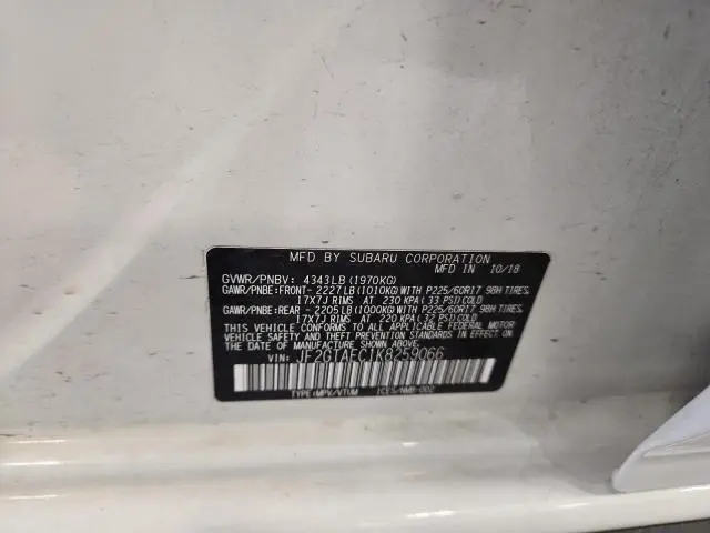 2019 SUBARU CROSSTREK PREMIUM  