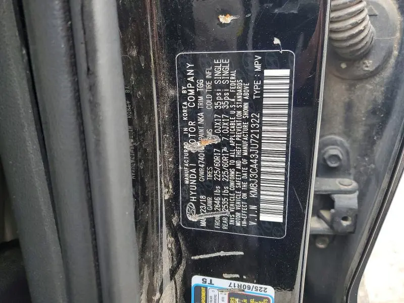 2018 HYUNDAI TUCSON SEL  