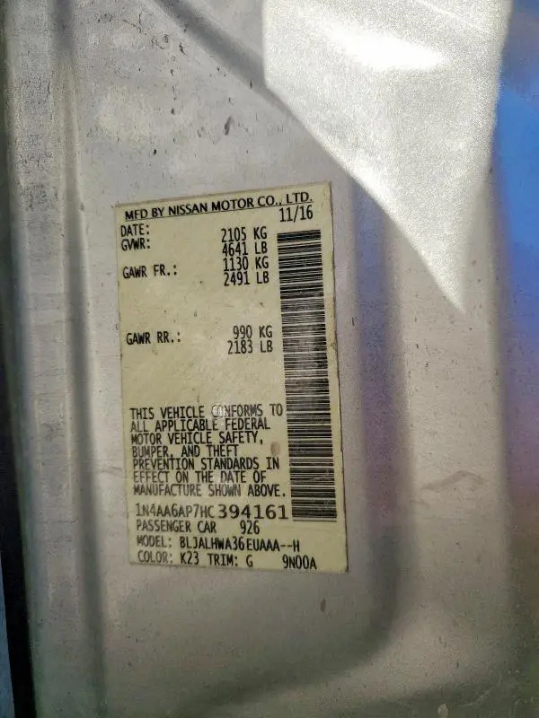 2017 NISSAN MAXIMA 3.5S  