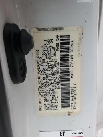 2013 TOYOTA COROLLA BASE  