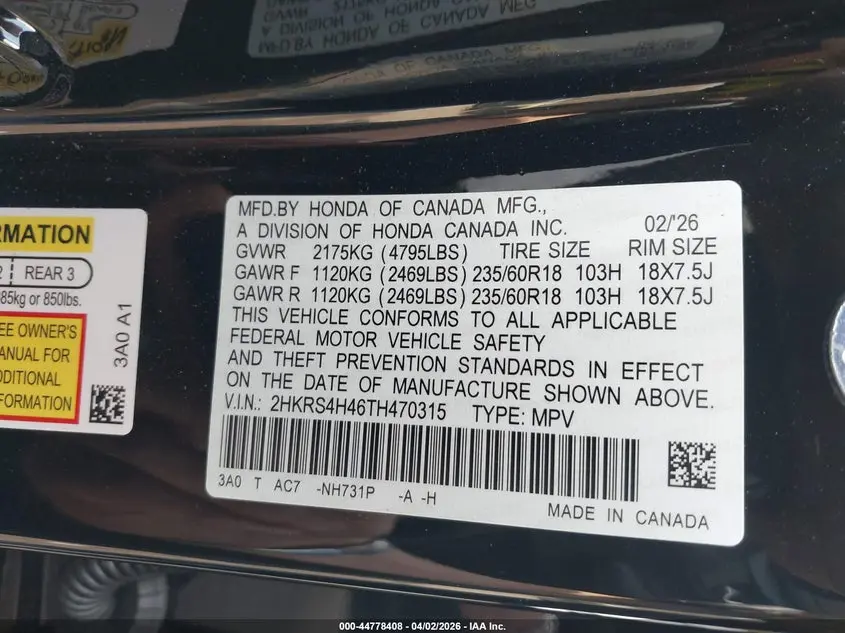 2026 HONDA CR-V EX AWD