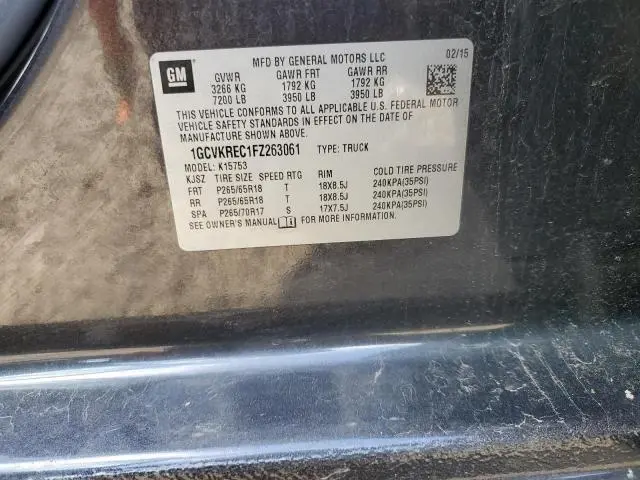 2015 CHEVROLET SILVERADO K1500 LT  