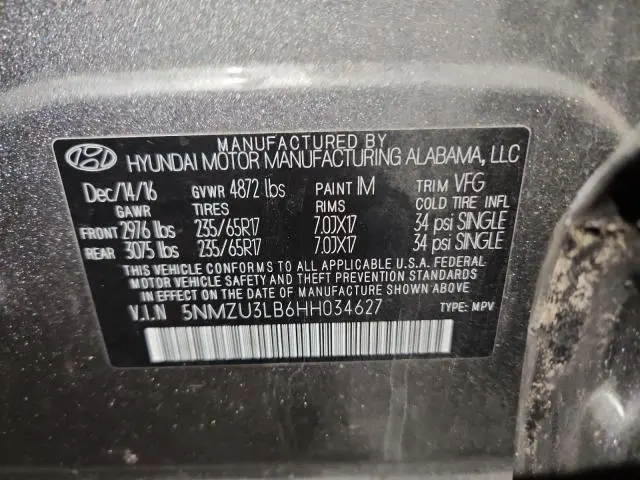 2017 HYUNDAI SANTA FE SPORT   