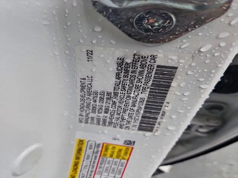 2022 HONDA ACCORD SPORT  