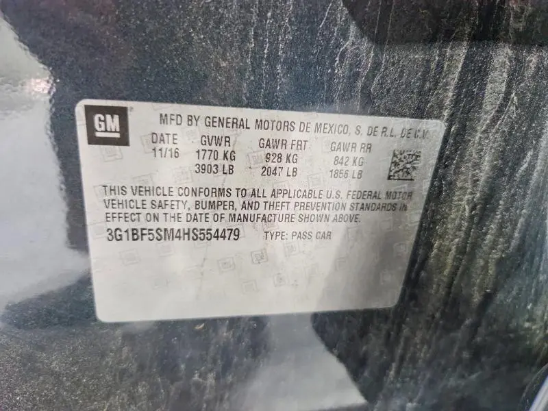 2017 CHEVROLET CRUZE PREMIER  