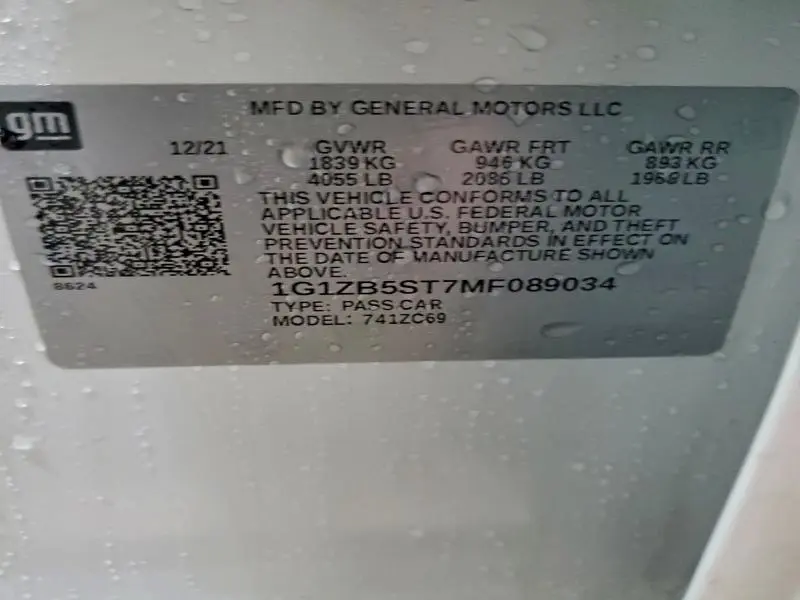 2021 CHEVROLET MALIBU LS  