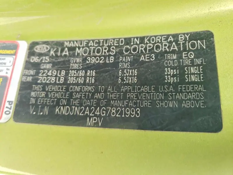 2016 KIA SOUL BASE  