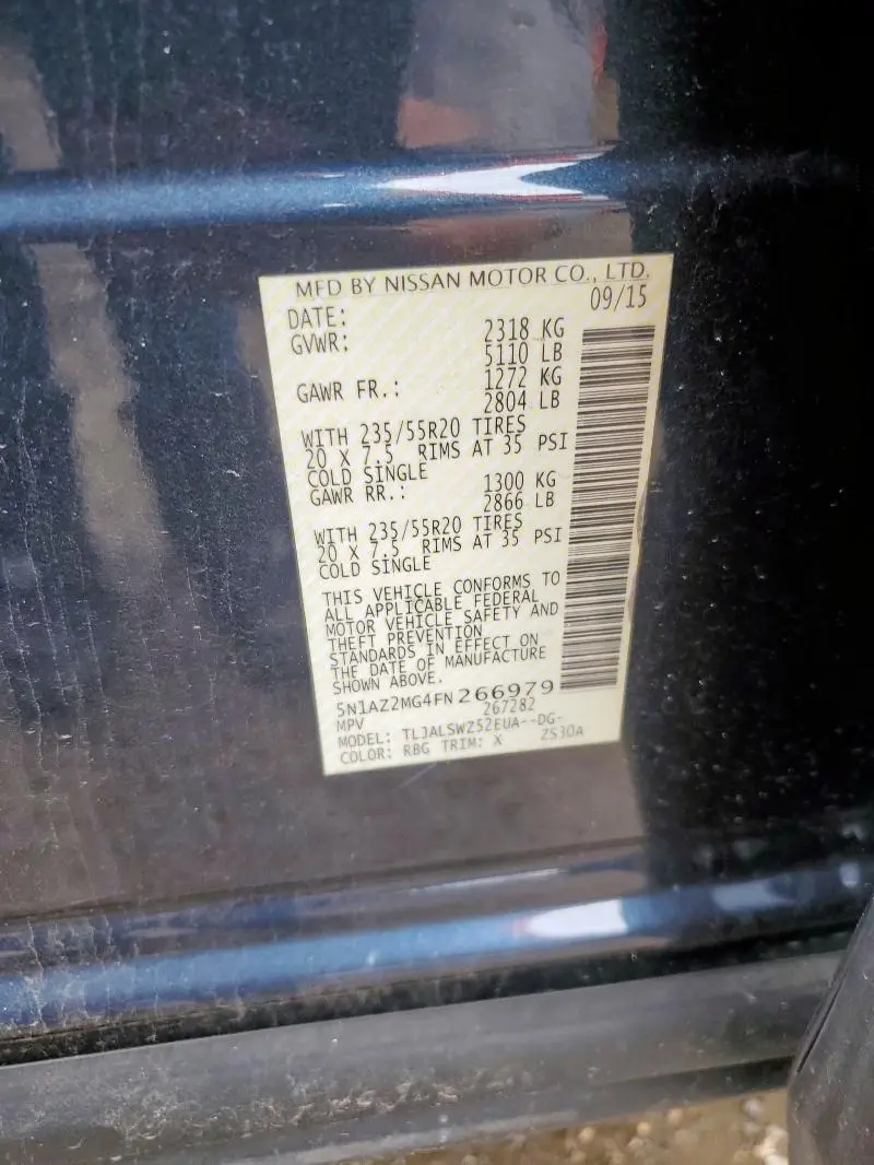 2015 NISSAN MURANO S  