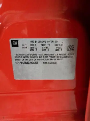 2016 CHEVROLET CRUZE LIMITED LT  