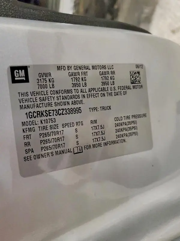 2012 CHEVROLET SILVERADO K1500 LT  