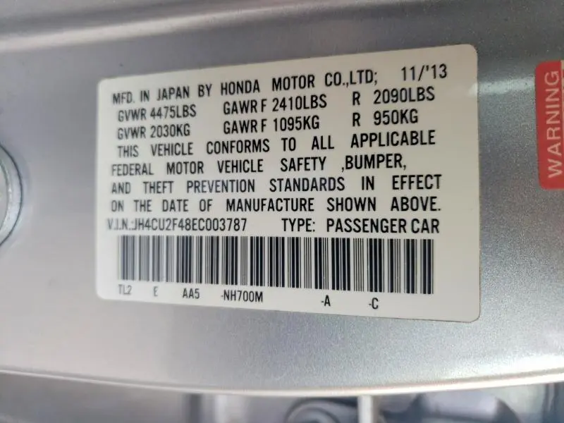 2014 ACURA TSX   