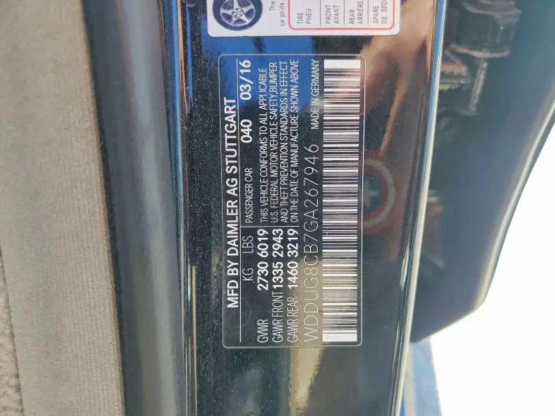 2016 MERCEDES-BENZ S   