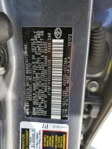 2012 TOYOTA CAMRY BASE  