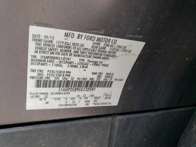 2014 FORD TAURUS SEL  