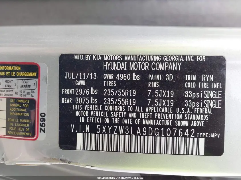 2013 HYUNDAI SANTA FE SPORT 2.0T